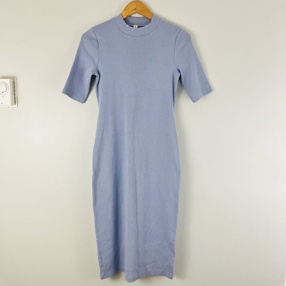 NWT Daily Practice Anthropologie Dress Midi Ribbed